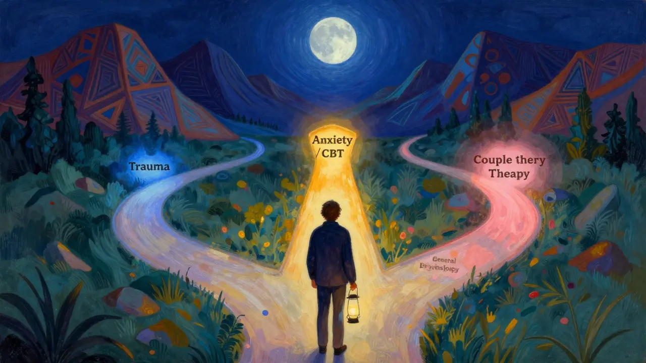 Jak poznat specializaci terapeuta: Trauma, úzkost, párová terapie a další